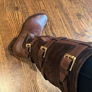 Nike brown suede and leather boots size 8 1/2